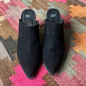 BP. Western Faux Suede Mules